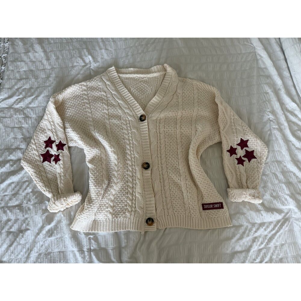 Taylor Swift-Inspired Folklore Cream Star Cardigan